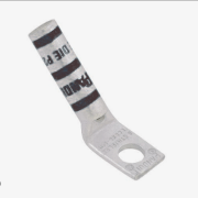 L2/0-38HW 45° Compression Lug | 2/0 AWG | 3/8" Stud | Inspection Window | High-Purity Copper | Black