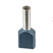 CT207508 European Style Double Wire Ferrule | 2*20AWG | 2*0.75mm² | Gray Nylon