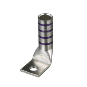 L4/0-38F/W 90° Heavy Duty Ring Terminal | T2 Copper | 4/0 AWG | 3/8" Stud | Single Hole