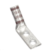 D2-5634HW 45-degree compression lug for 2 AWG cable, made from T2 copper with 5/16" stud hole and 3/4" center spacing, featuring brown insulation coding.