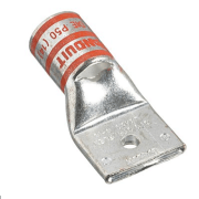 Back view of the tin-plated copper lug emphasizing the thick, durable tongue and mounting surface thickness.