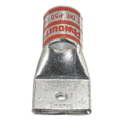 Close-up of the standard barrel entry for 3/0 AWG, highlighting the Orange color code and the 1 inch wire strip length guide.