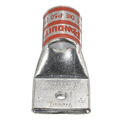 Close-up of the standard barrel entry for 3/0 AWG, highlighting the Orange color code and the 1 inch wire strip length guide.